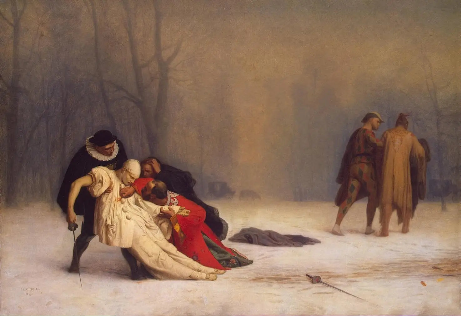 Reproduction du tableau « Suite d'un bal masqué - Jean-Léon Gérôme » par Alpha Reproduction en peinture à l’huile