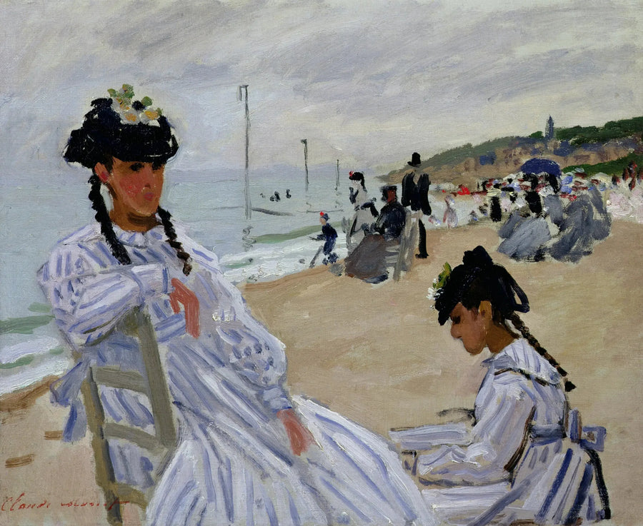 บนชายหาดที่ตรูวิลล์ - Claude Monet