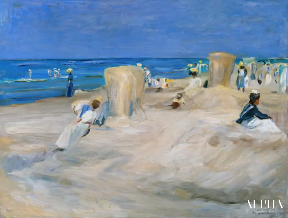 Sur la plage des Nordwijk - Max Liebermann - Reproductions de tableaux et peintures haut de gamme