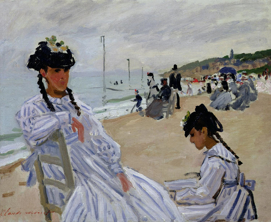 บนชายหาดใน Trouville W162 - Claude Monet