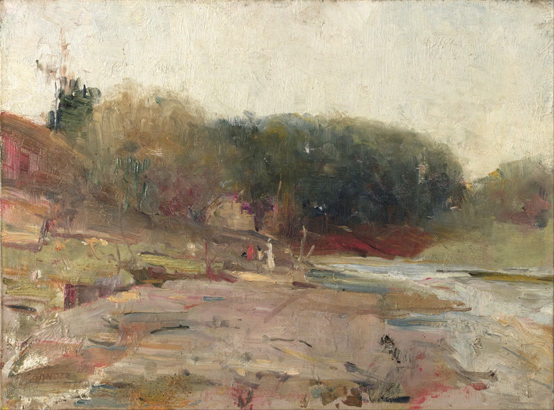 บนแม่น้ำ Yarra ใกล้เมือง Heidelberg รัฐวิกตอเรีย - Charles Conder