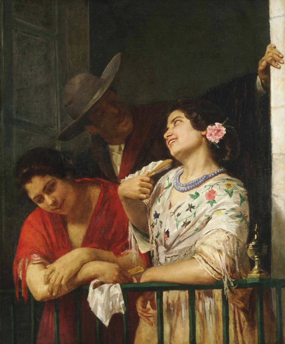 Sur le balcon - Mary Cassatt image 1 tableau peint à l’huile sur toile