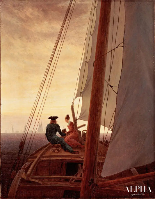 Sur le voilier - Caspar David Friedrich - Reproductions de tableaux et peintures haut de gamme