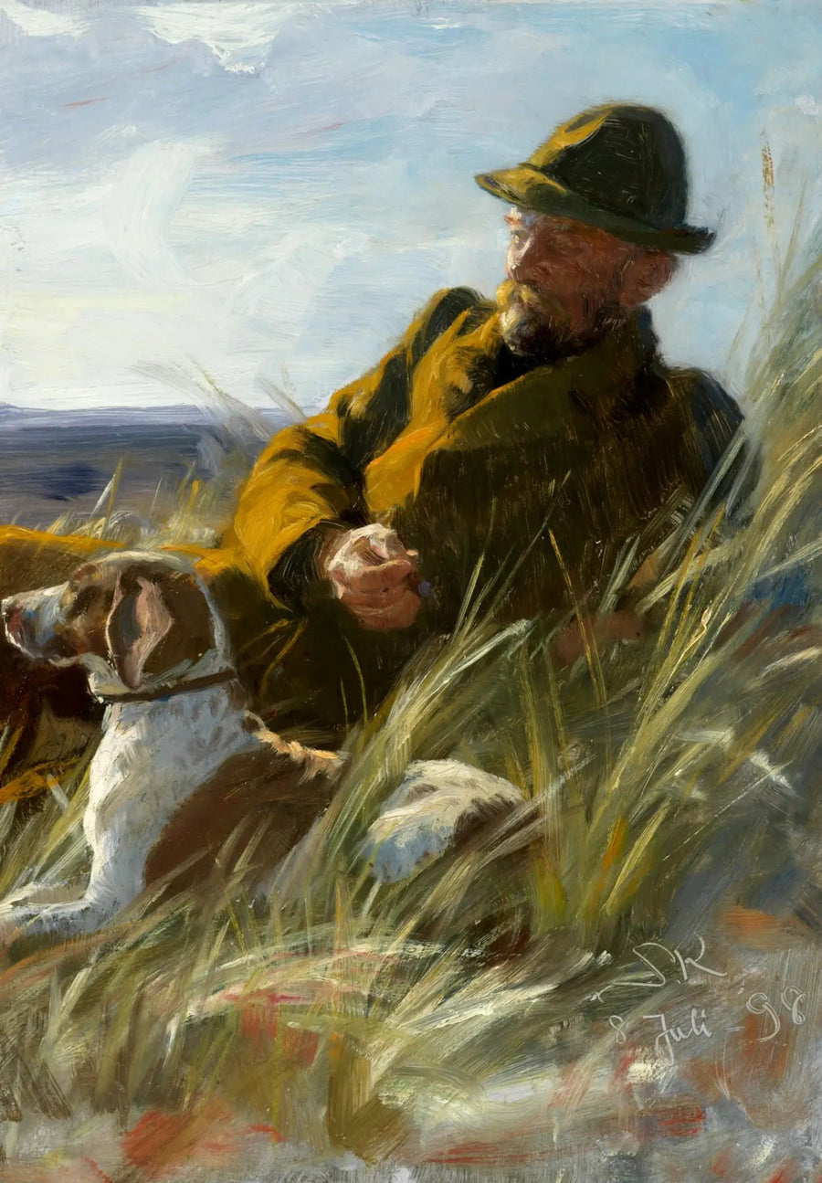 การปลูกถ่ายของ C. F. Dahlerup กับ Jagthund - Peder Severin Krøyer