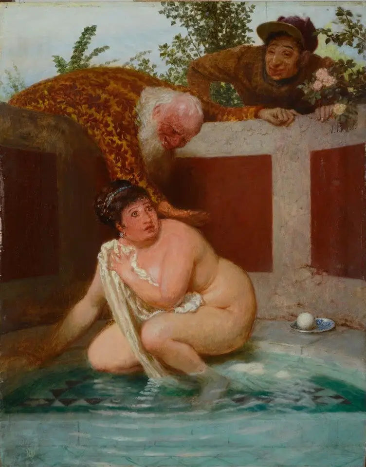Susanna et les deux vieillards - Arnold Böcklin image 1 copie de tableau peinte à la main