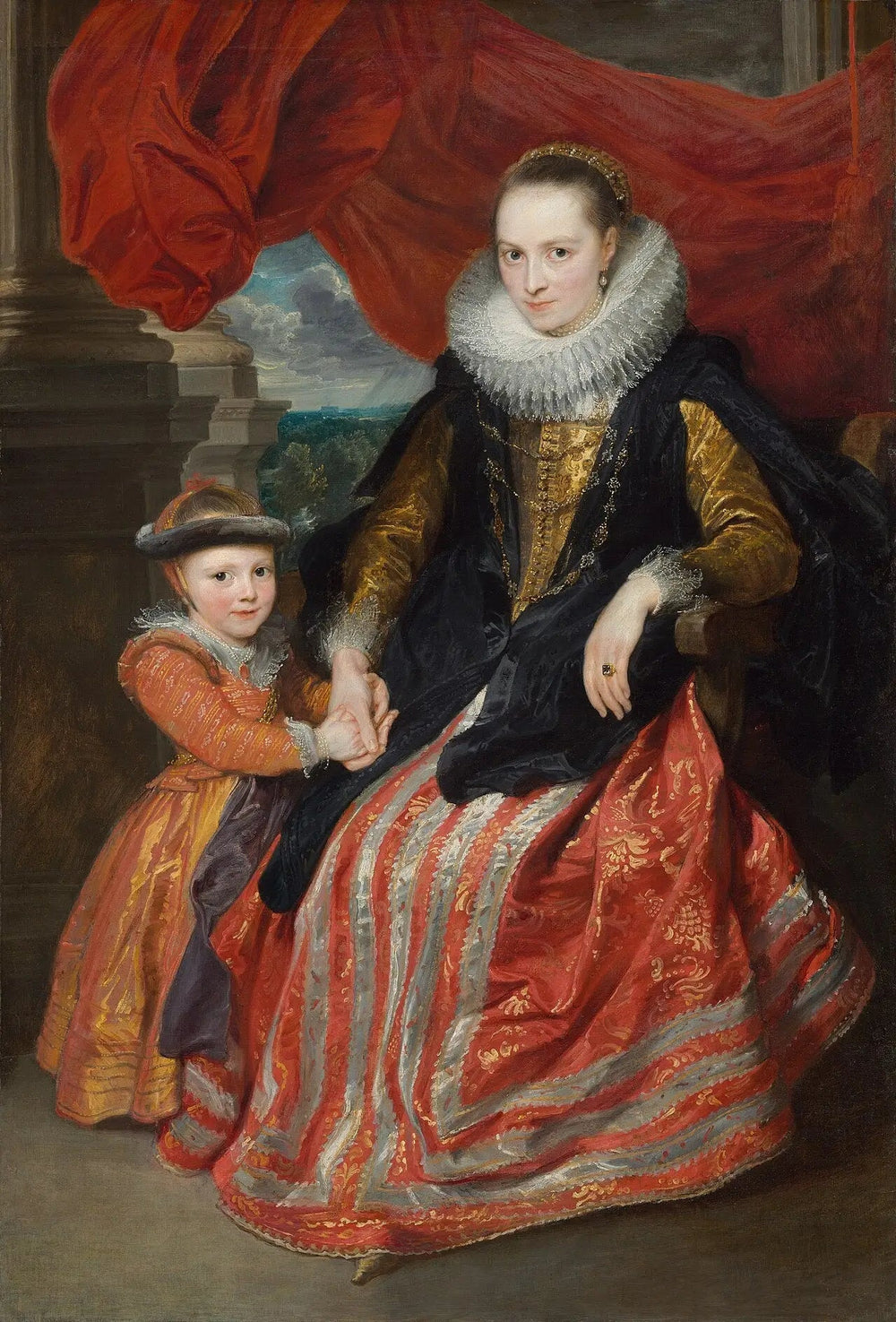 Susanna Fourment et sa fille - Antoine van Dyck image 1 reproduction artisanale de tableau