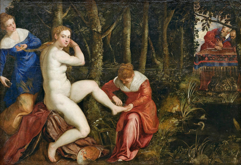 suzanne อาบน้ำ - จาค็อป Tintoretto