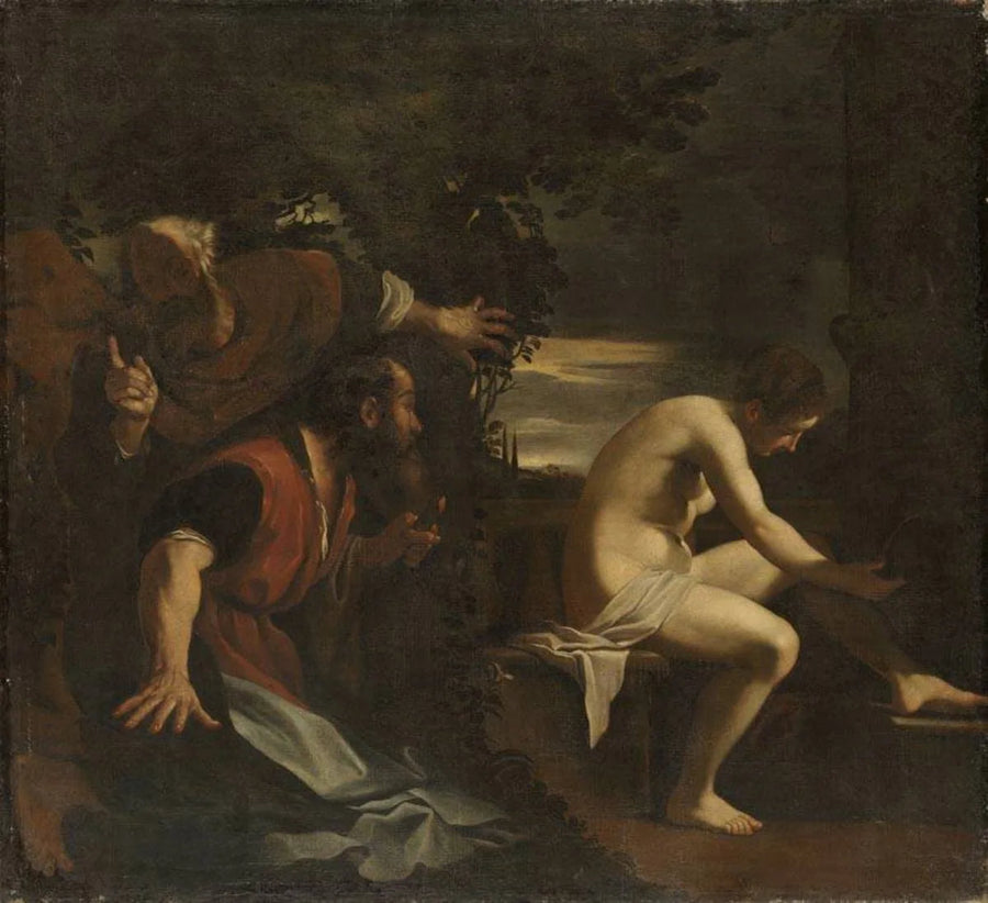 suzanne et les vieillards. - Guercino