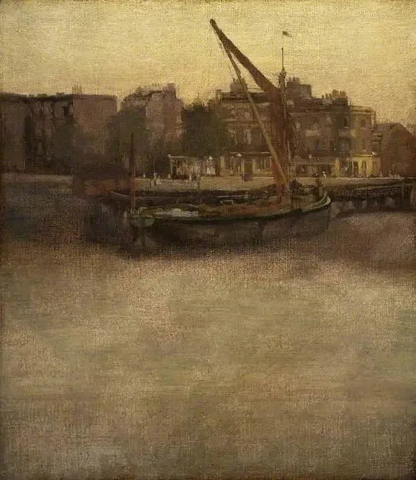 Symphonie en gris et marron : Lindsey Row, Chelsea - James Abbott McNeill Whistler image 1 reproduction de peinture à l’huile