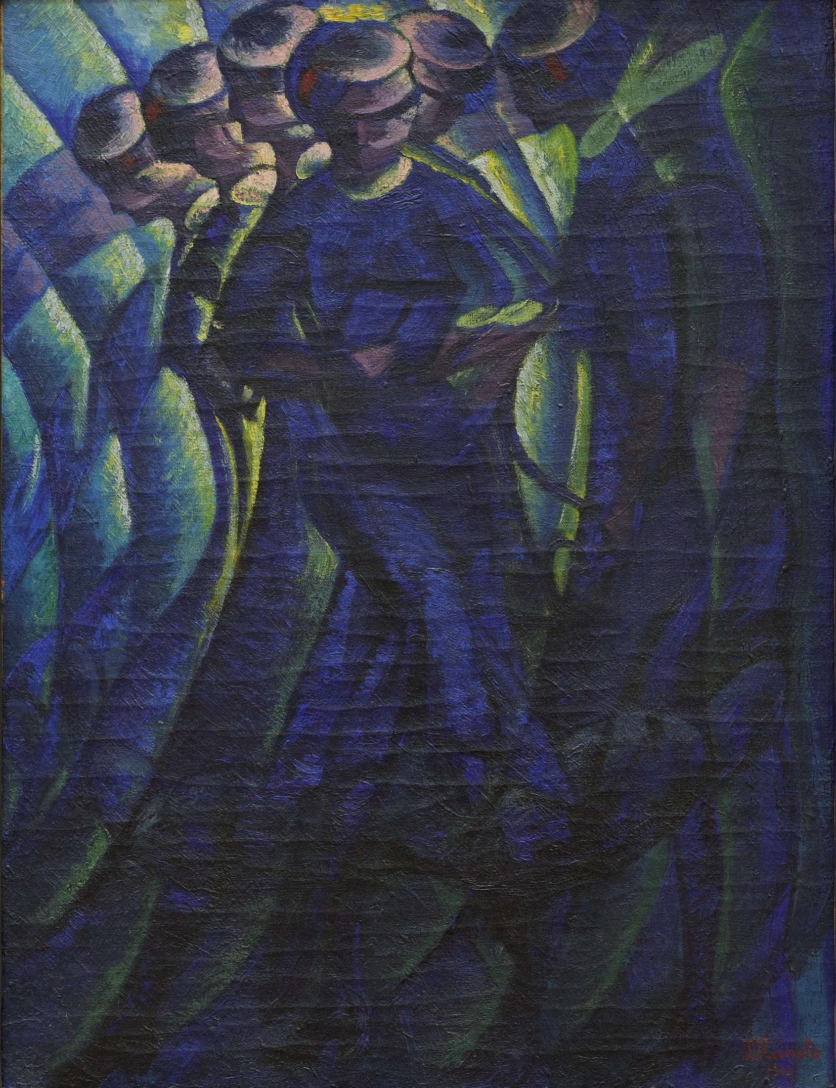 Synthèse plastique des mouvements d'une femme - Luigi Russolo image 1 reproduction artisanale de tableau