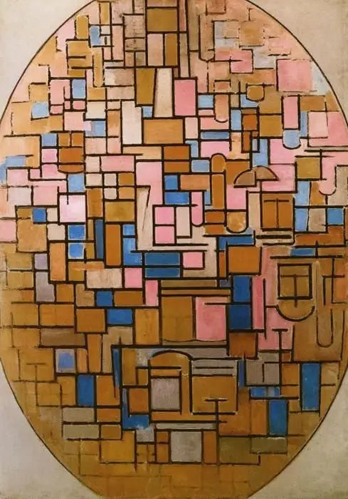 ภาพวาด III : การจัดองค์ประกอบรูปไข่ - Piet Mondrian