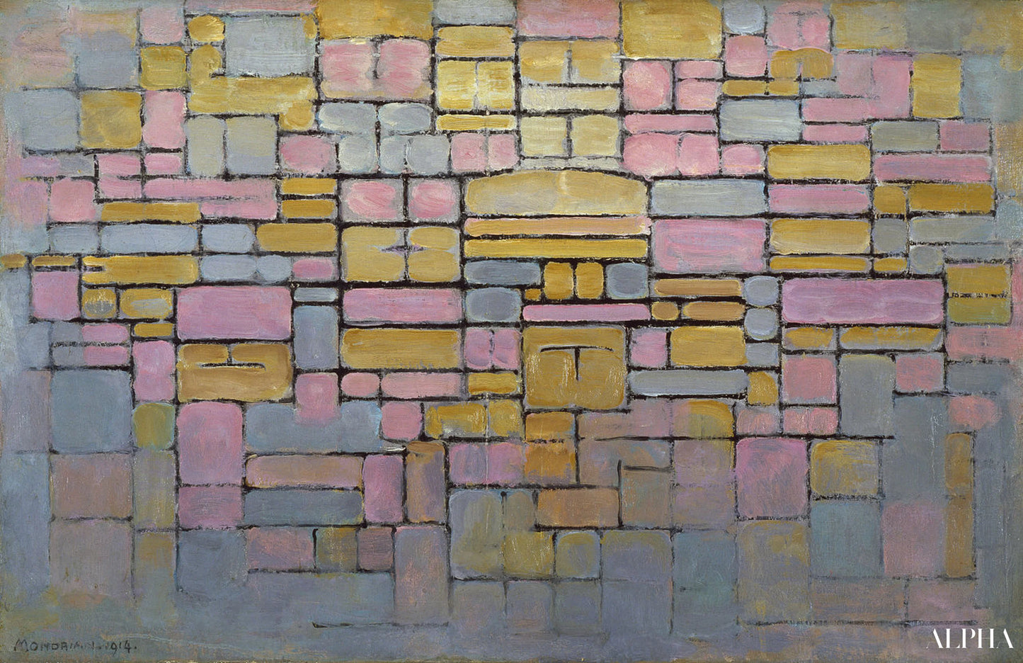 Table No. 2 or Composition V - Mondrian - High-end reproductions of paintings and artworks