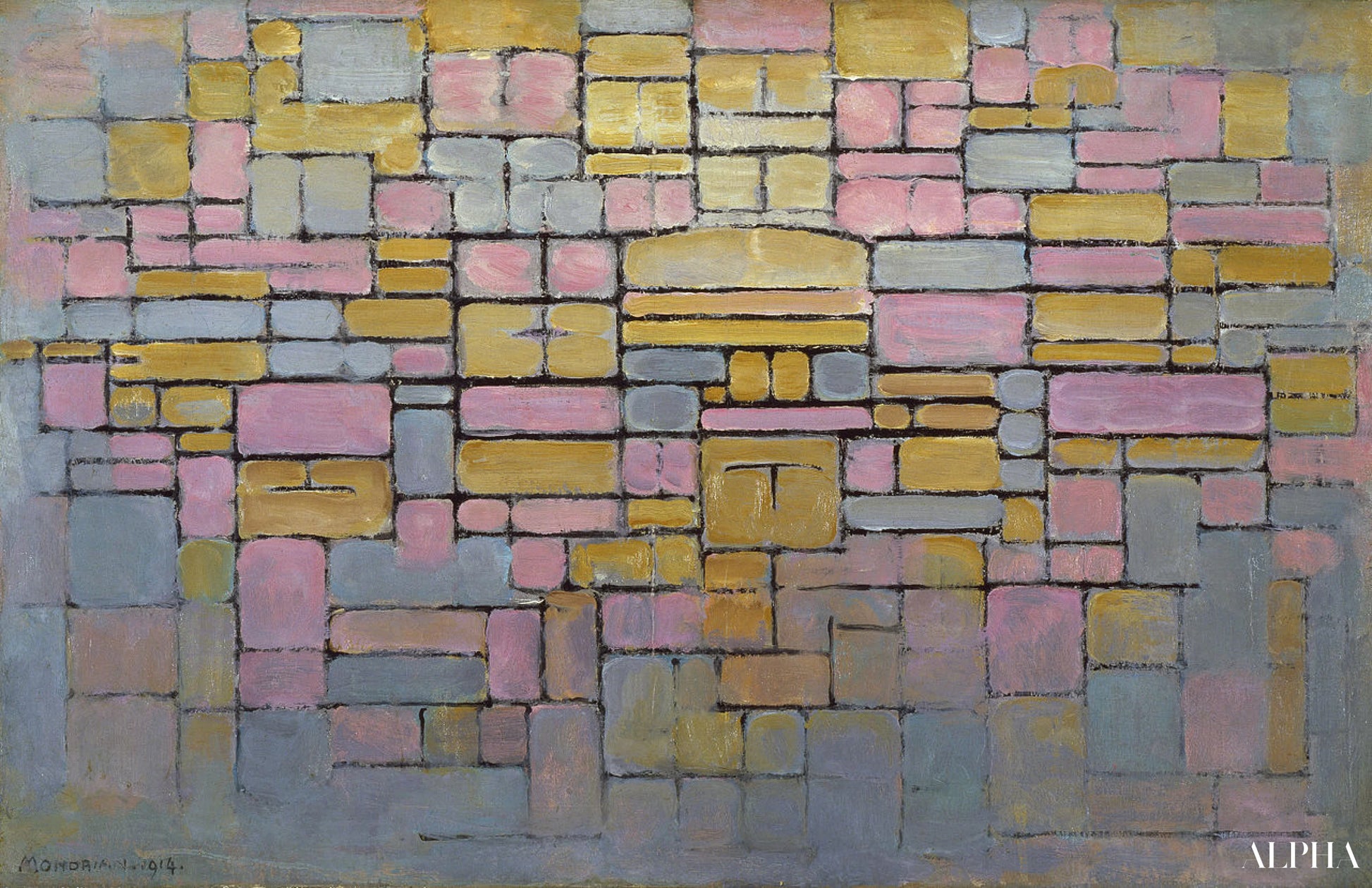Table No. 2 or Composition V - Mondrian - High-end reproductions of paintings and artworks