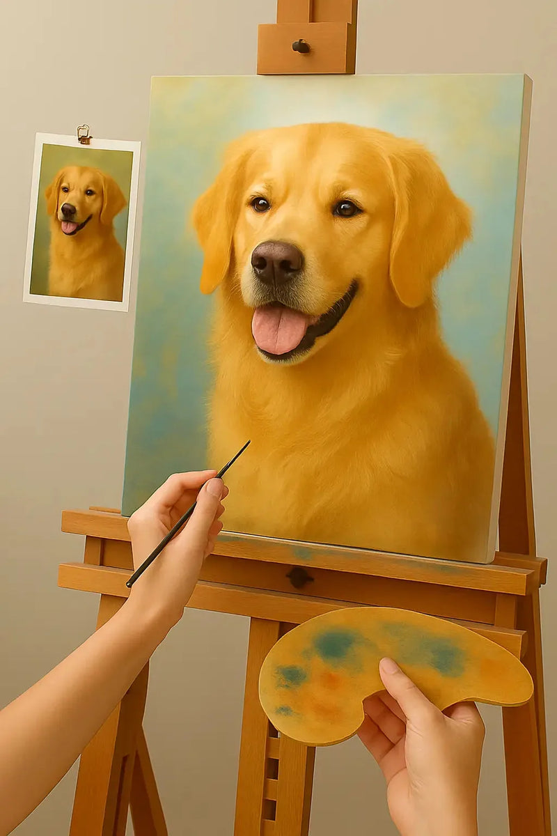 🎨 ภาพวาดสุนัขแบบกำหนดเอง – ภาพวาดสีน้ำมันที่ไม่เหมือนใคร
