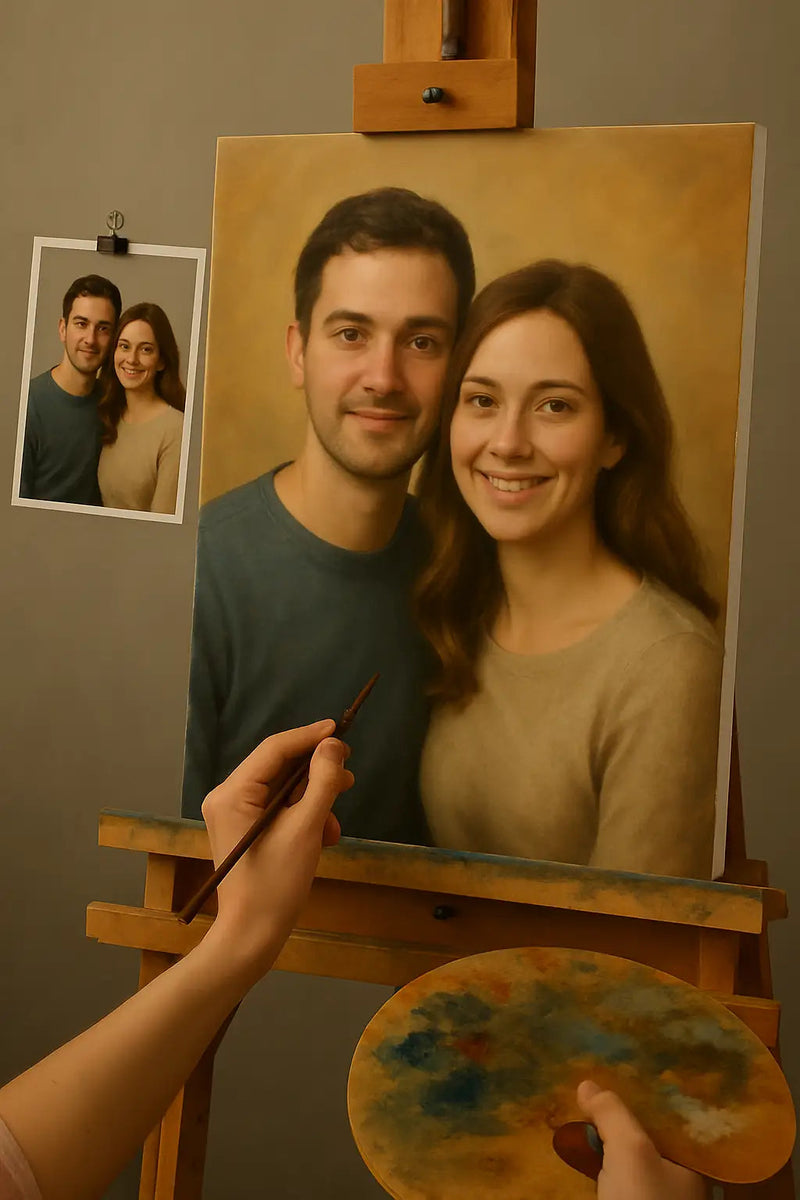 💑 ภาพวาดคู่รักสั่งทำพิเศษ – ภาพวาดสีน้ำมันที่ไม่เหมือนใครและเต็มไปด้วยอารมณ์