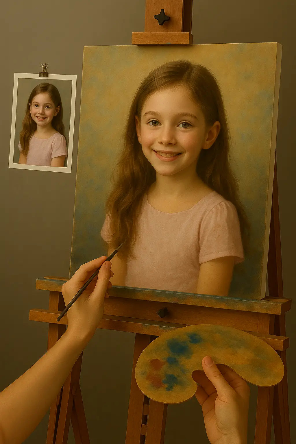 🎨 Tableau personnalisé enfant – Peinture à l’Huile Unique image 2 tableau peint à l’huile sur toile