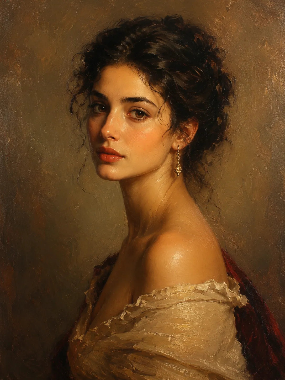 Tableau Portrait Personnalisable 1 Personne – Peinture à l’Huile Unique image 1 reproduction de peinture à l’huile