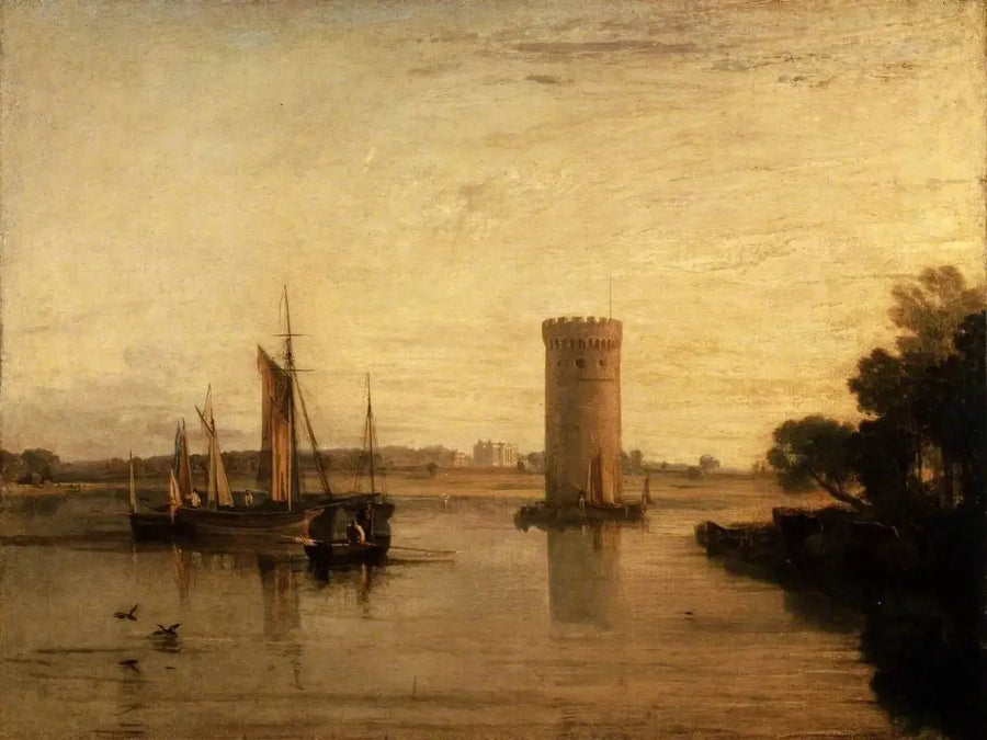 Tabley, Cheshire, ที่นั่งของ Sir J.F. Leicester, Bart.: เช้าสงบ - J. M. W. Turner