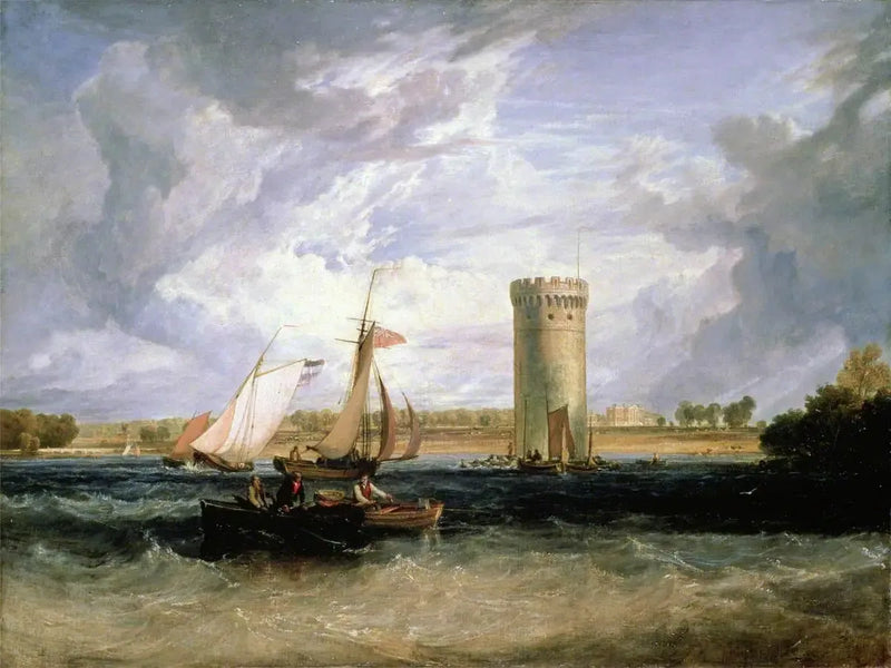 Tabley, Cheshire, ที่นั่งของ Sir J. F. Leicester, Bt: วันลมแรง - J. M. W. Turner