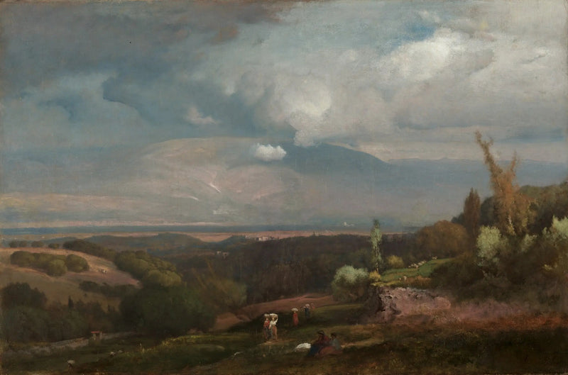 พายุ approaching จากเนินเขาของ Alban - George Inness