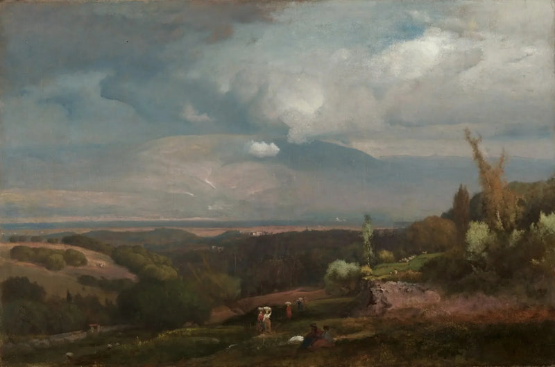 พายุ approaching จากเนินเขาของ Alban - George Inness