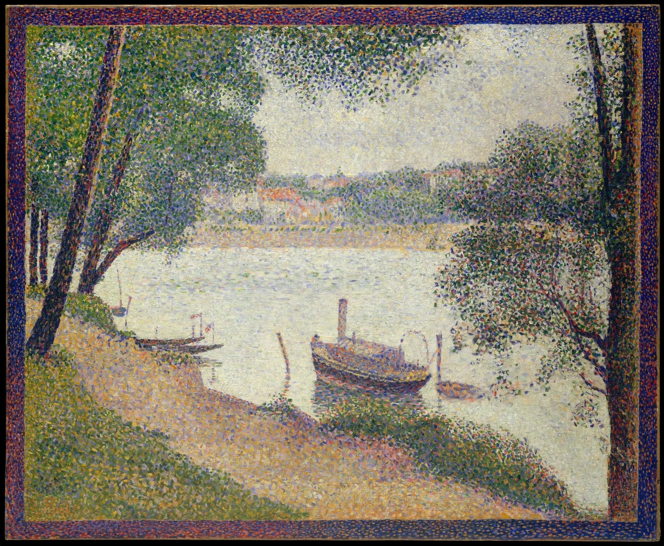 Temps gris, Grande Jatte - Georges Seurat image 1 tableau peint à l’huile sur toile