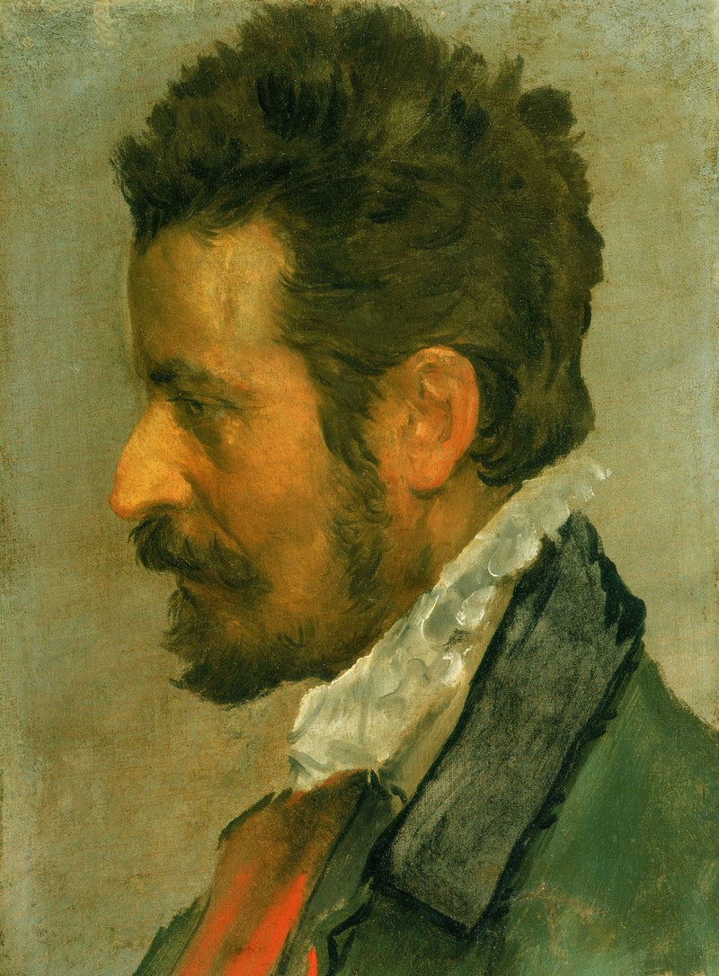 หัวผู้ชายด้านข้าง - Annibale Carracci