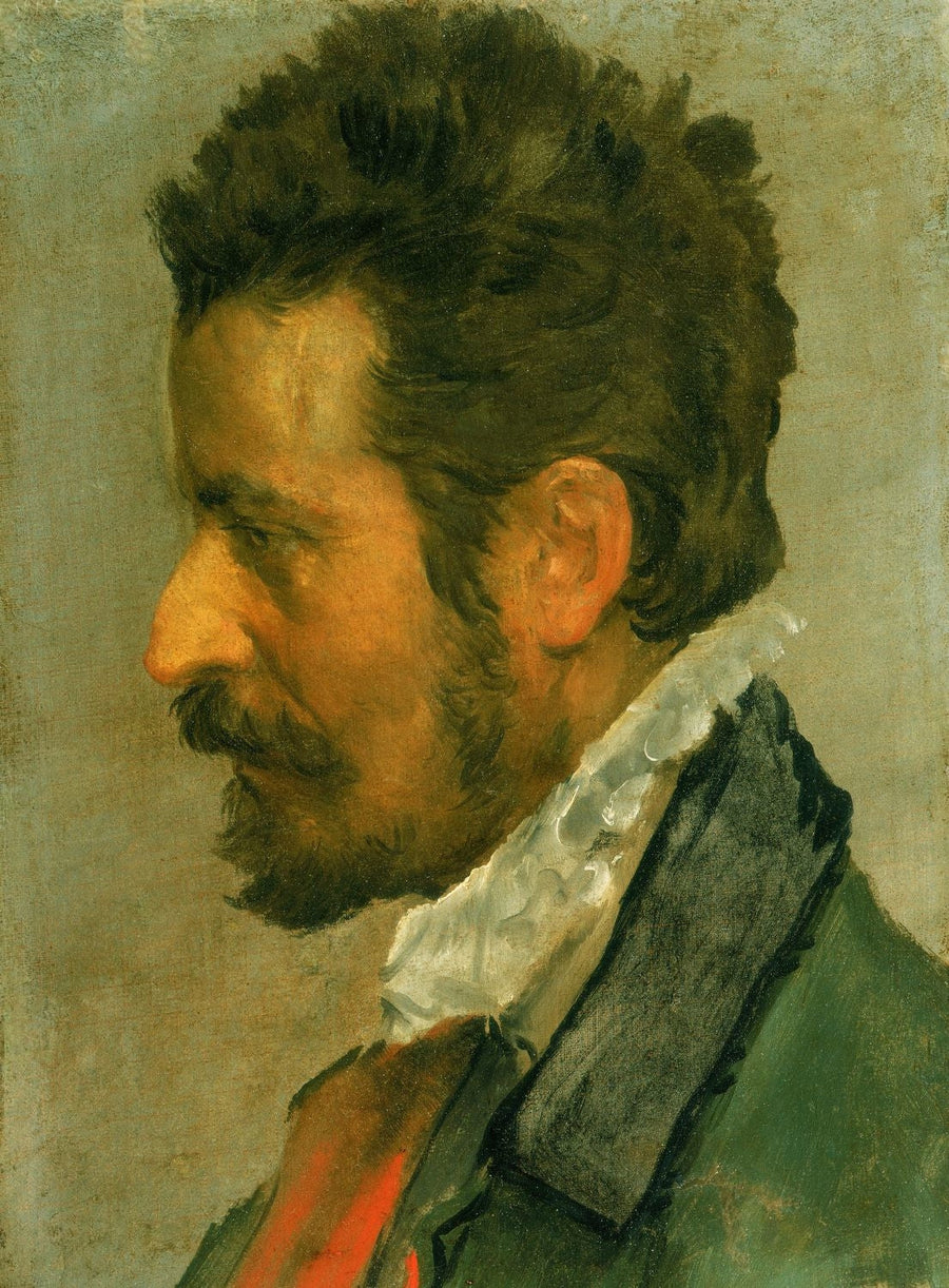 หัวผู้ชายด้านข้าง - Annibale Carracci