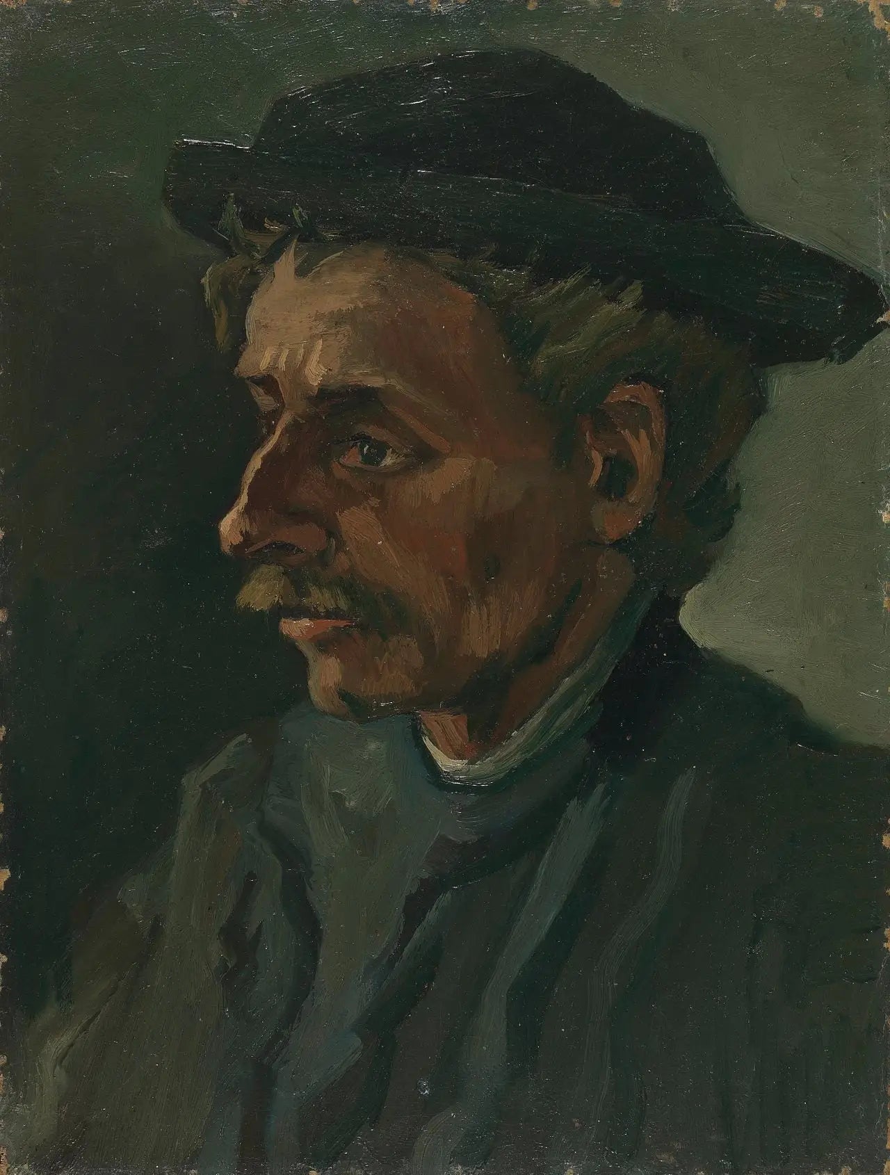 Tête d'homme - Vincent van Gogh image 1 copie peinte à la main à l’huile