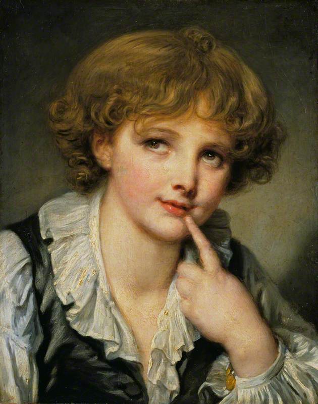 Tête d'un garçon - Jean-Baptiste Greuze image 1 reproduction d’œuvre d’art à l’huile