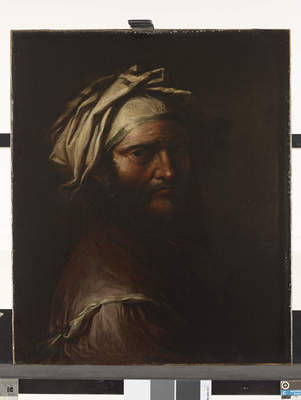 Tête d'un homme portant un turban - Salvator Rosa image 1 reproduction de peinture à l’huile
