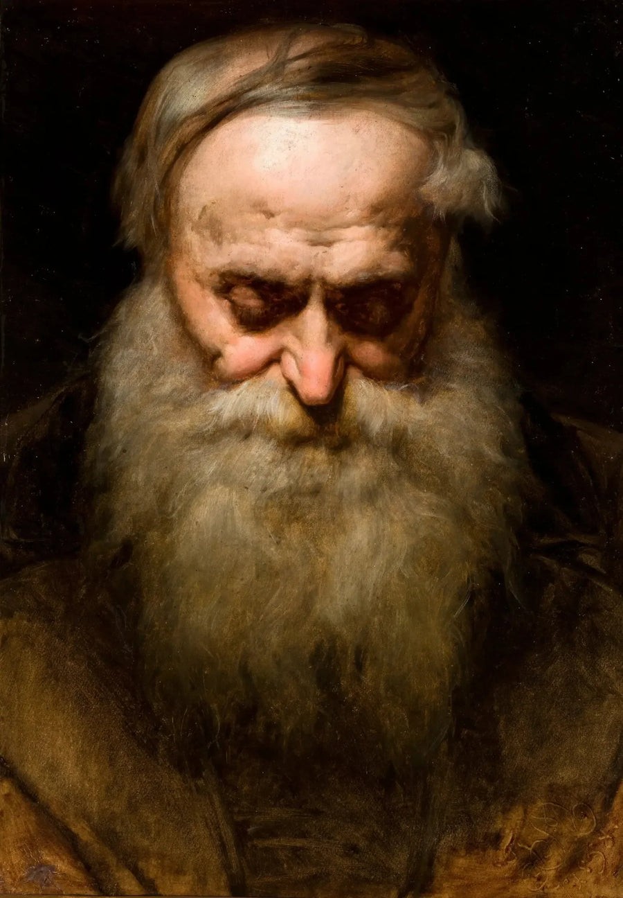 หัวของชายชราที่มีเคราสีเทา - Jan Matejko
