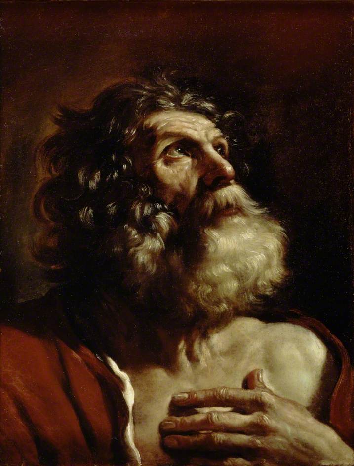 หัวของชายชรา - Guercino