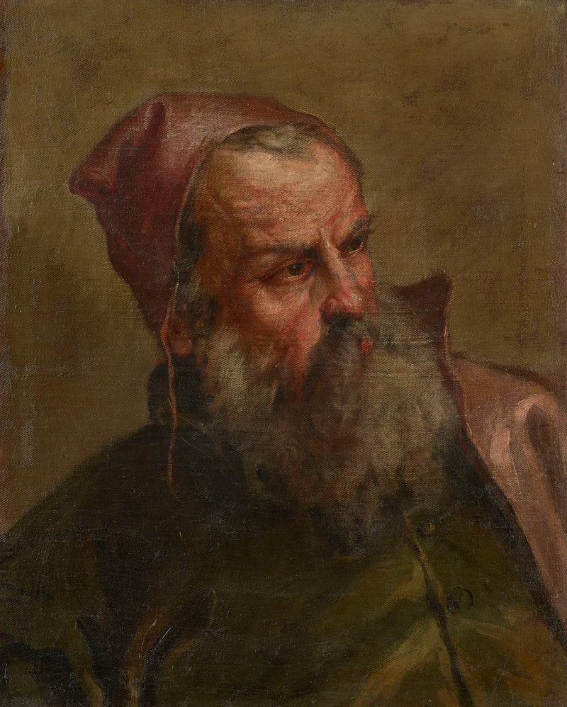 หัวของชายชราผู้หนึ่ง (อาจเป็นนักเก็บภาษี?) - Sebastiano Ricci