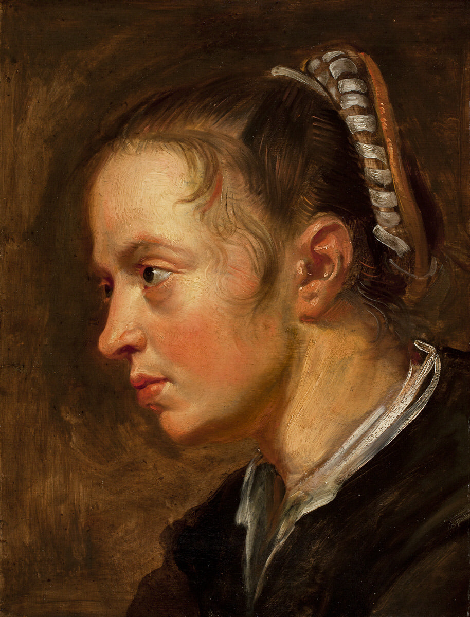 Tête d'une fille - Jacob Jordaens image 1 copie de tableau peinte à la main