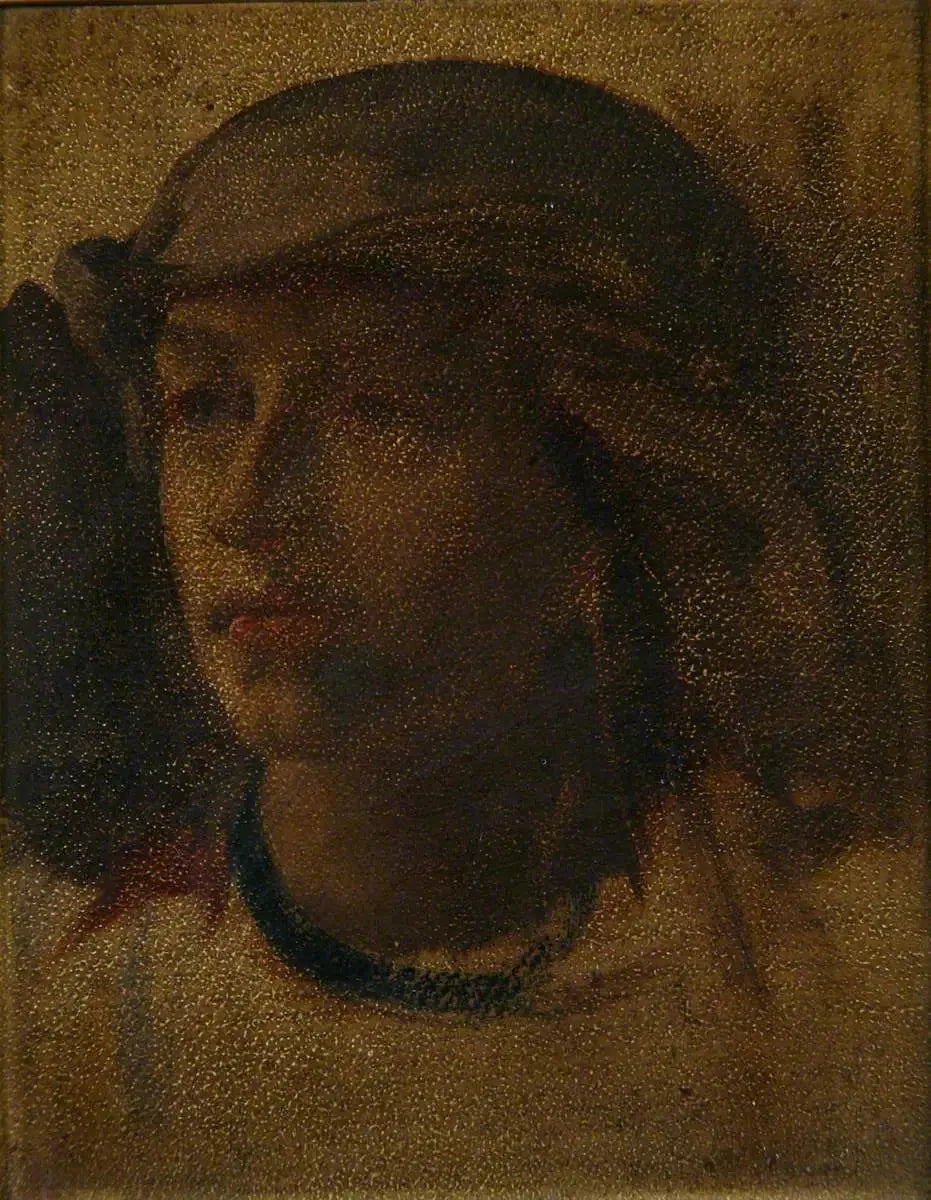 Tête de fille - Frederic Leighton image 1 tableau peint à l’huile sur toile