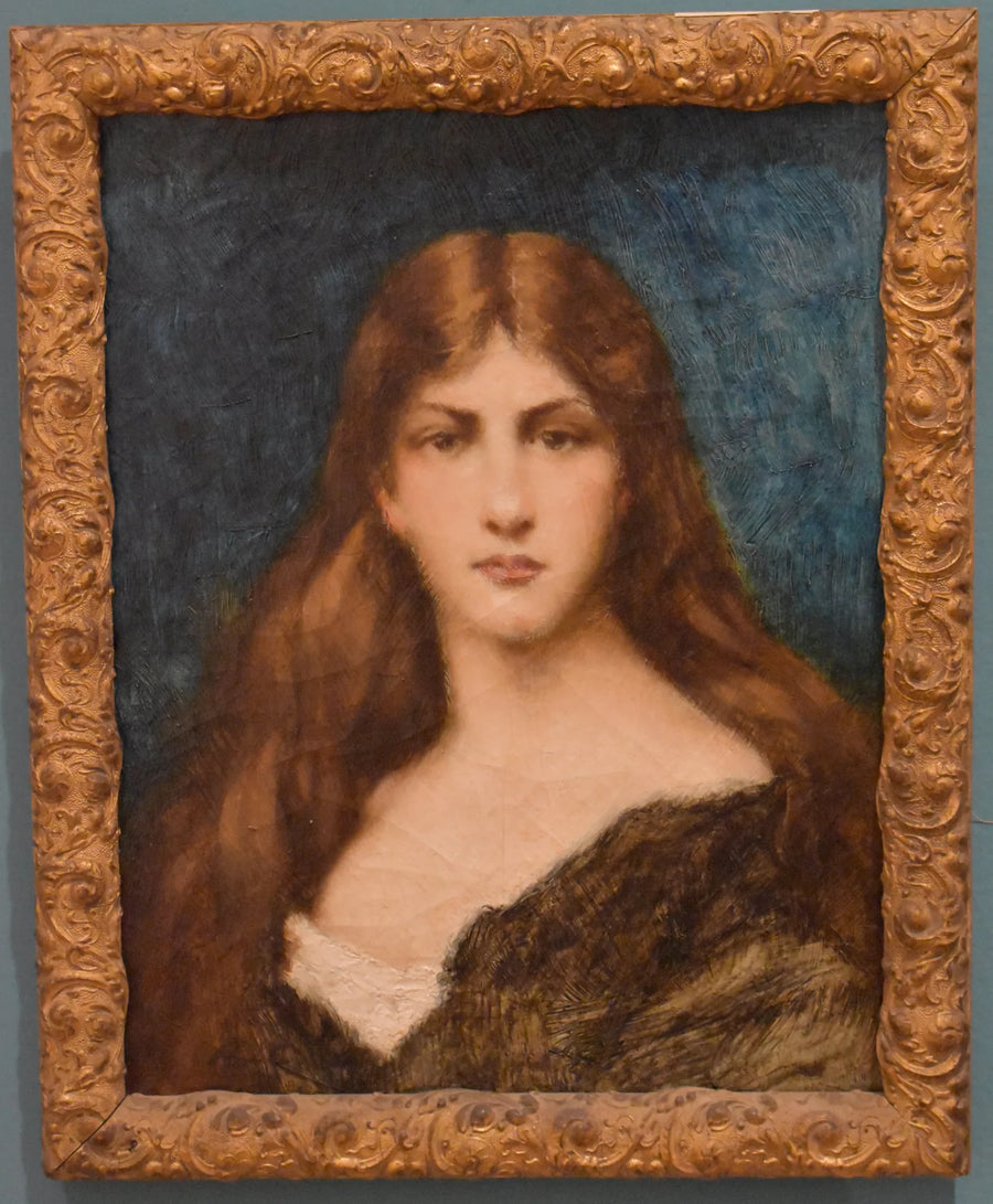 Tête de jeune fille aux cheveux roux - Jean-Jacques Henner