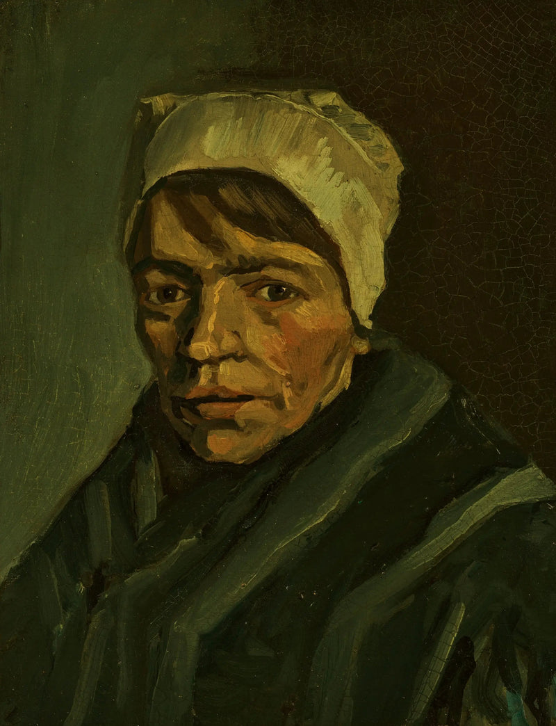 หัวหญิงชาวนาใส่หมวกขาว - Vincent van Gogh