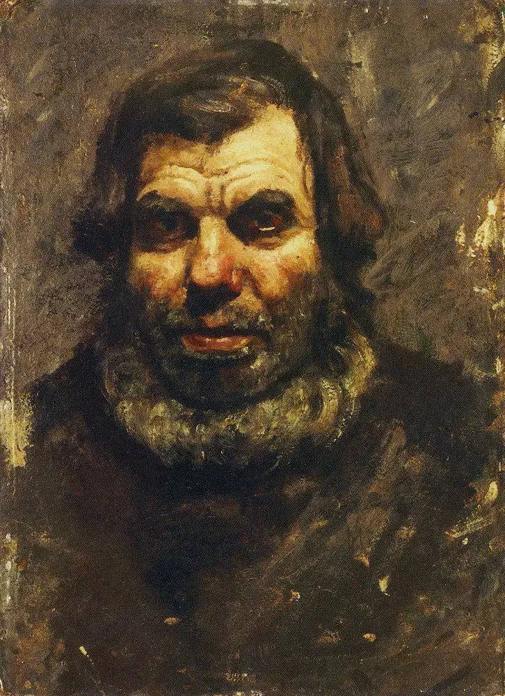 Tête de vieillard barbu - Edvard Munch image 1 reproduction de peinture à l’huile