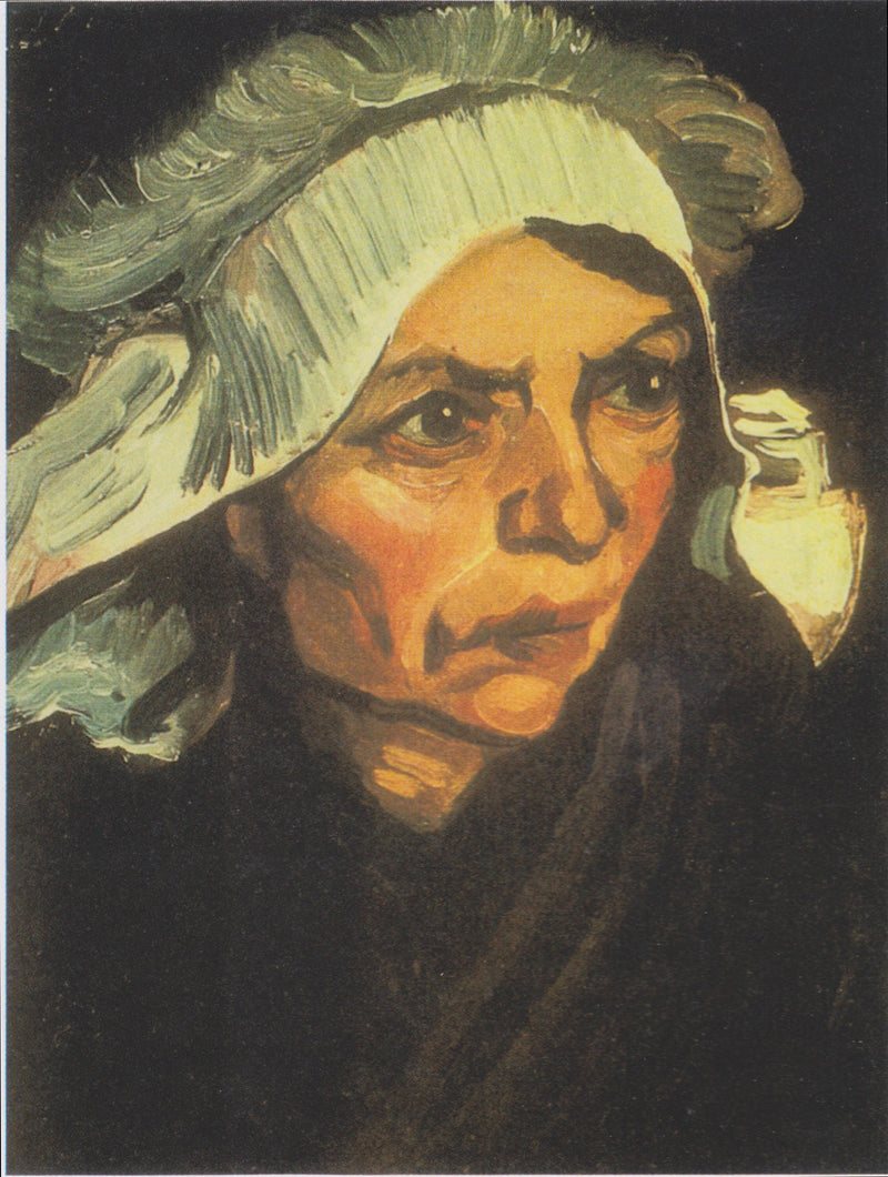 หัวหญิงชาวนาใส่หมวกขาว - Vincent van Gogh