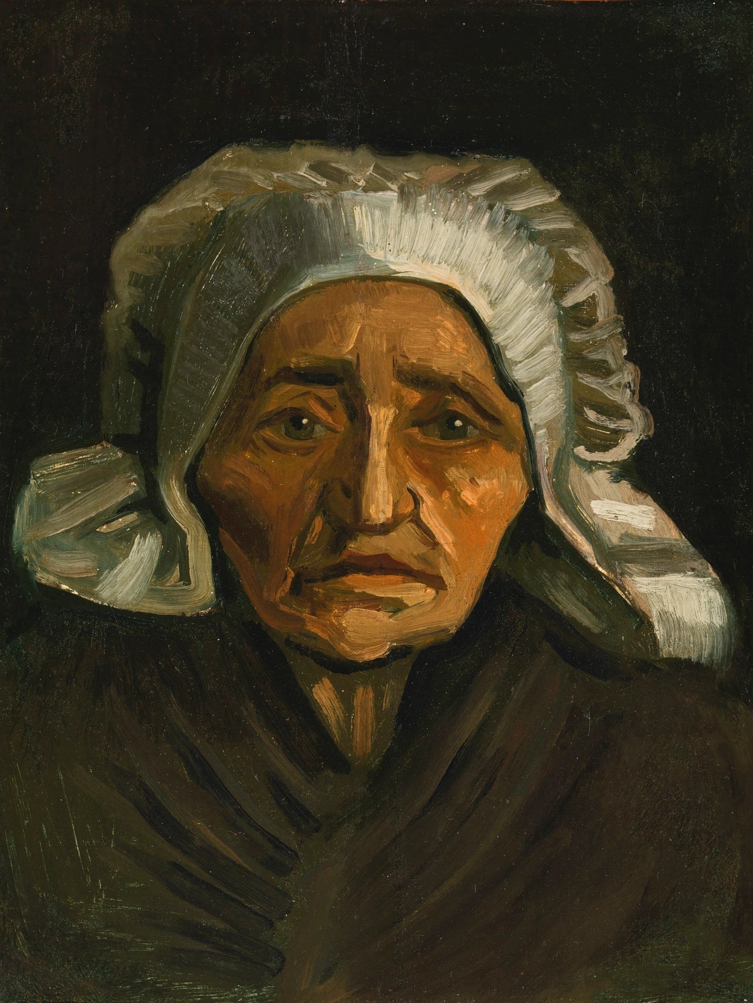 Tête de vieille paysanne à la coiffe blanche F146 — Vincent van Gogh