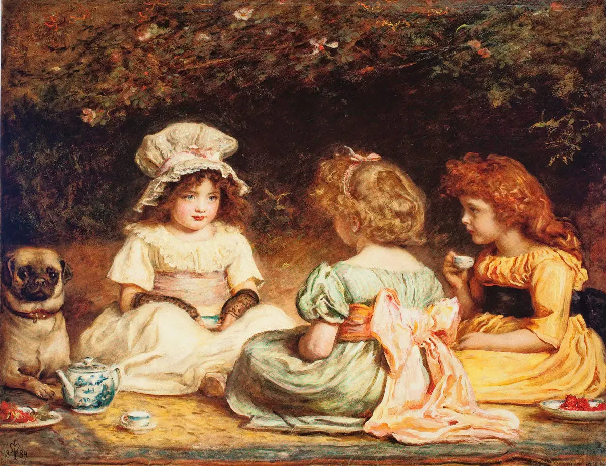 Thé de l'après-midi ou Les Potins - John Everett Millais image 1 reproduction de peinture à l’huile