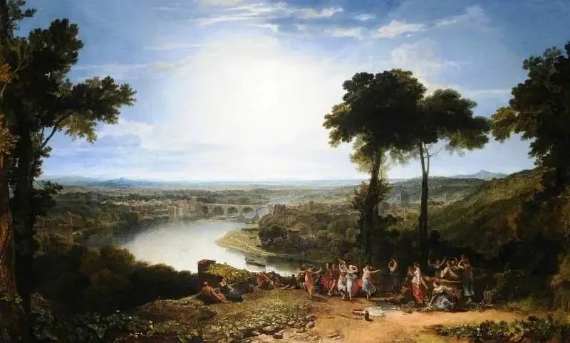 The Festival of the Opening of the Vintage at Mâcon, France - J. M. W. Turner image 1 reproduction artisanale de tableau