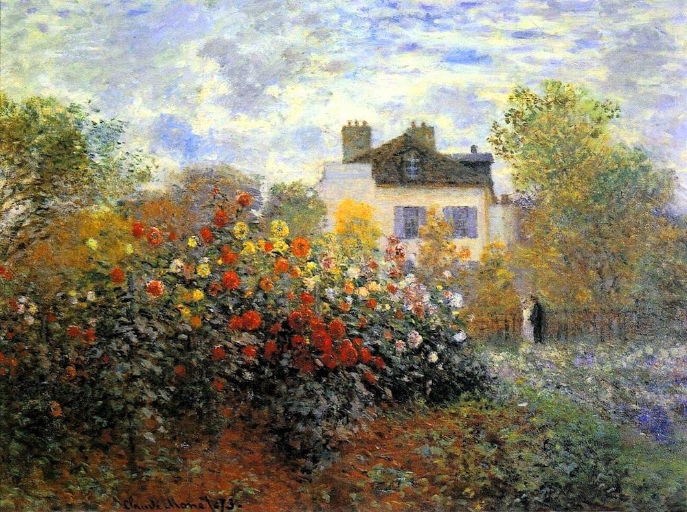 « สวนของโมเนต์ที่อาร์ฌ็องเตย » – Claude Monet (1873)