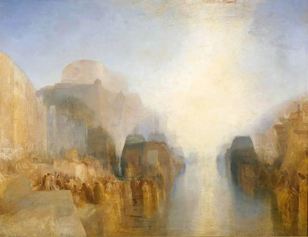 The Harbour of Brest: The Quayside and Château - J. M. W. Turner image 1 copie peinte à la main à l’huile
