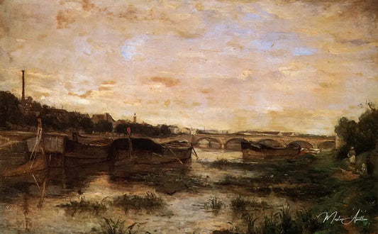 The Seine below the Pont d'Lena - Berthe Morisot - Reproductions de tableaux et peintures haut de gamme