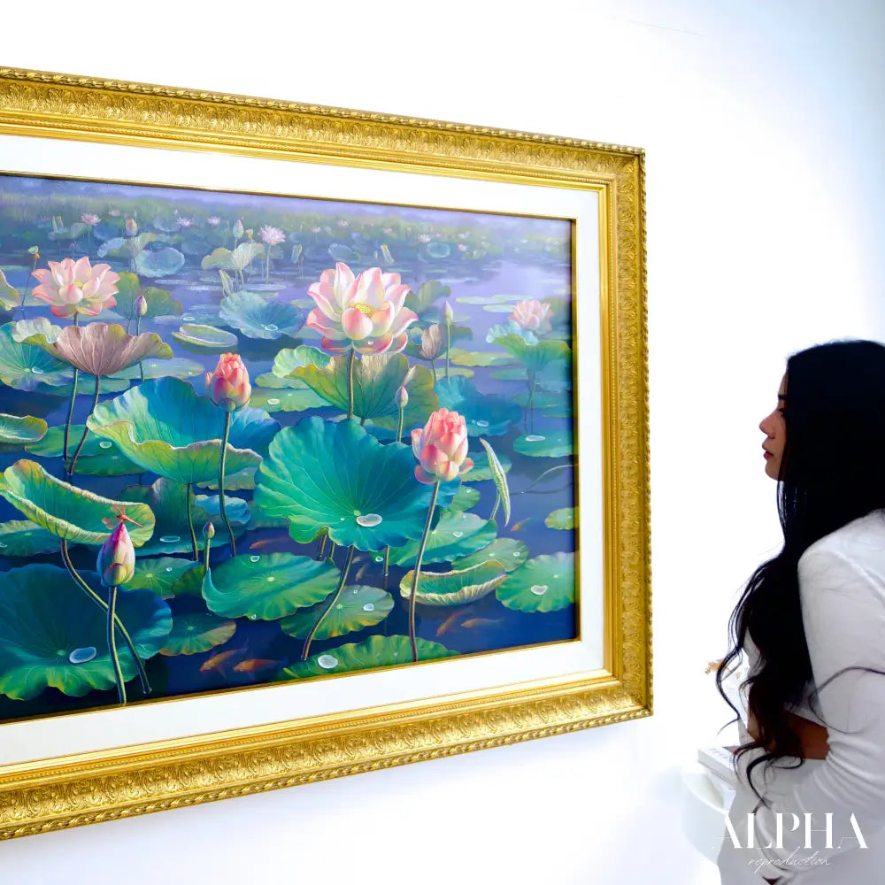 The Water Lilies II – Chaiyo | 160 x 100 cm Reproductions de tableaux à la peinture à l’huile