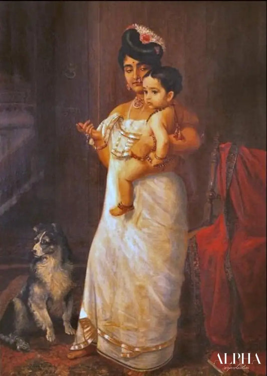 There Comes Papa - Raja Ravi Varma - Reproductions de tableaux et peintures haut de gamme