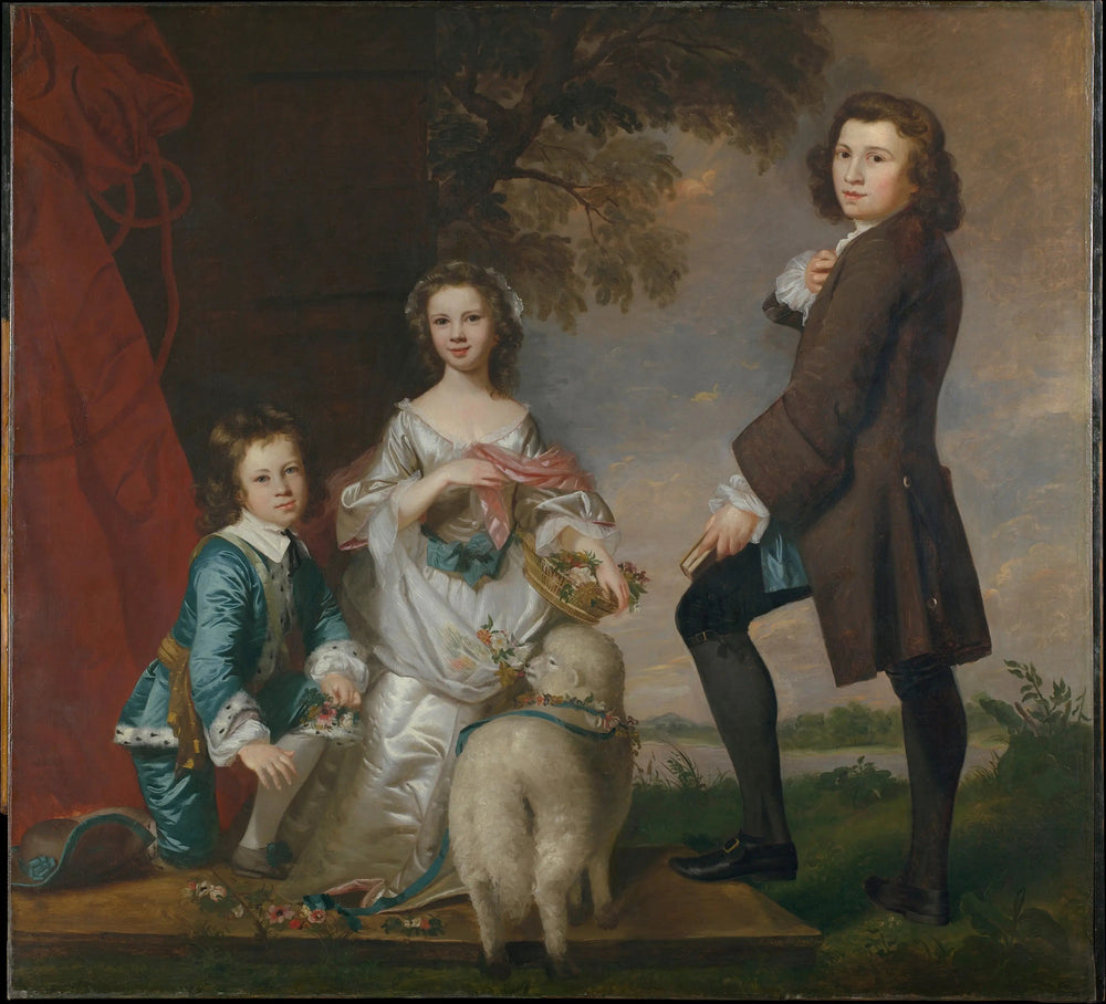 Thomas (1740–1825) et Martha Neate (1741–après 1795) avec son tuteur, Thomas Needham - Joshua Reynolds image 1 tableau peint à l’huile sur toile