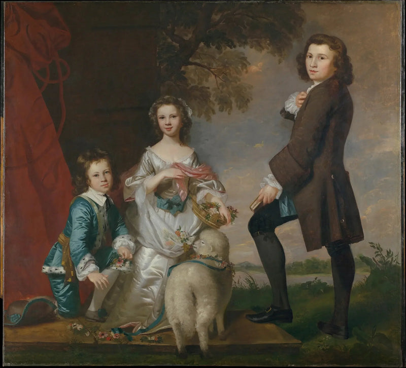 โธมัส (1740–1825) และ มาร์ธา นีท (1741–หลัง 1795) กับผู้ดูแลของเขา โธมัส นีดแฮม - โจชัว เรย์โนลด์ส